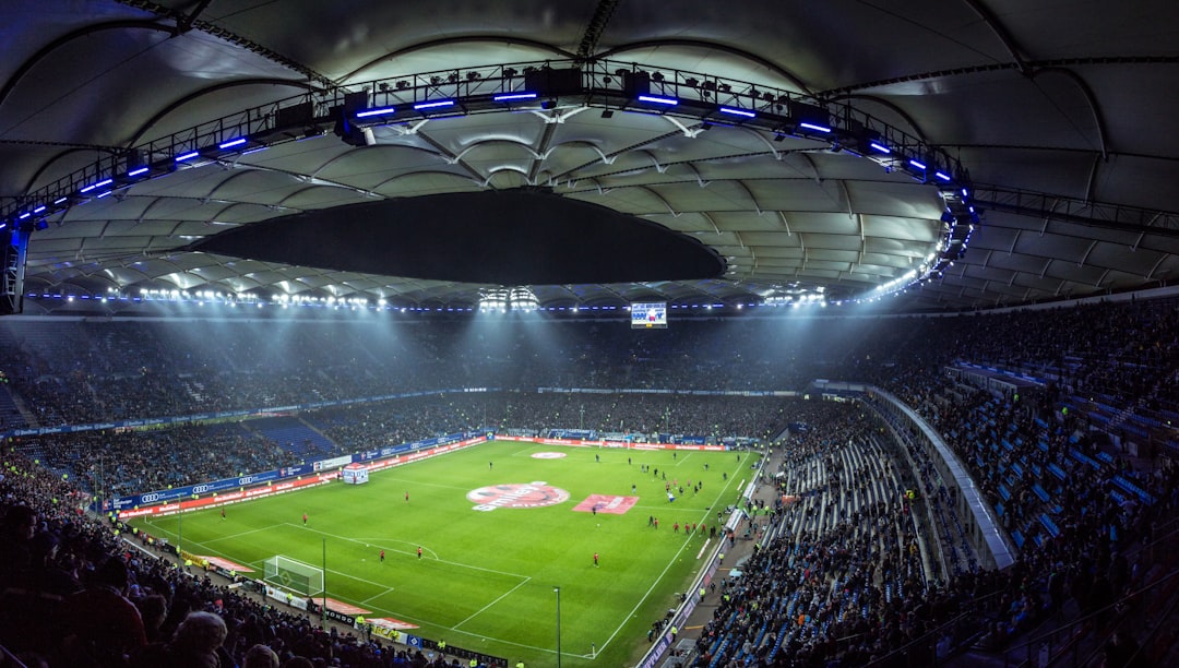 football stadium night match