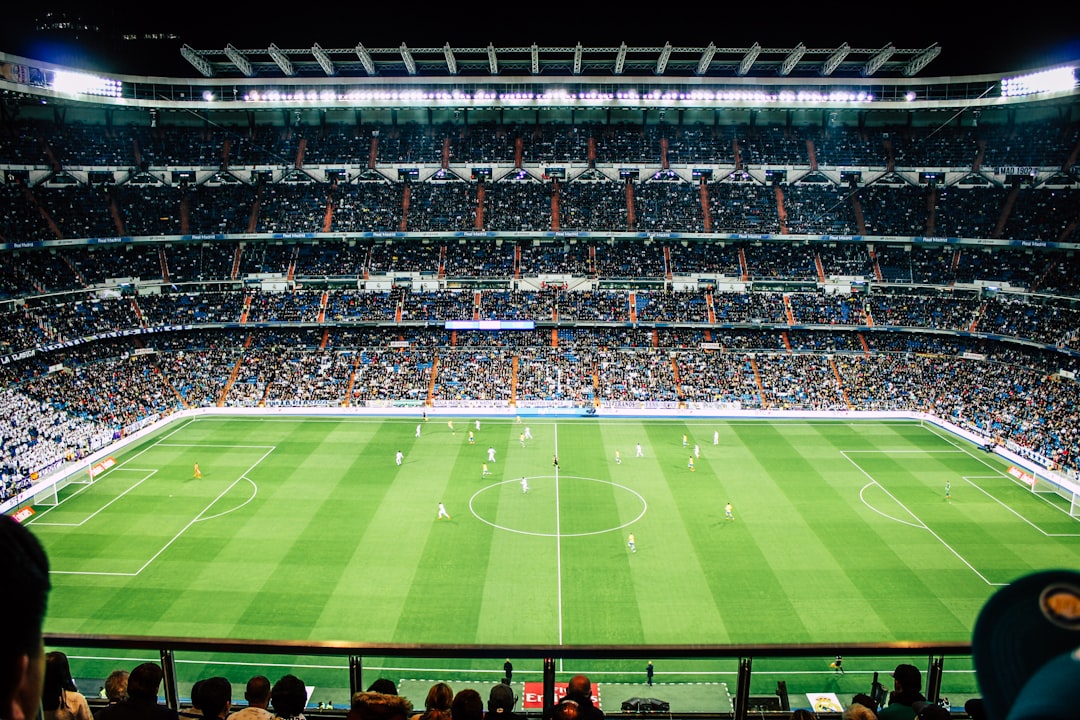 football stadium night match